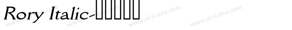 Rory Italic字体转换